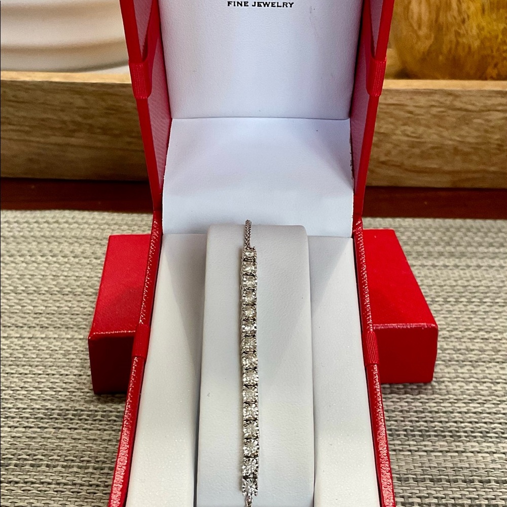 Beautiful 1/2 carat tw diamond bolo bracelet.